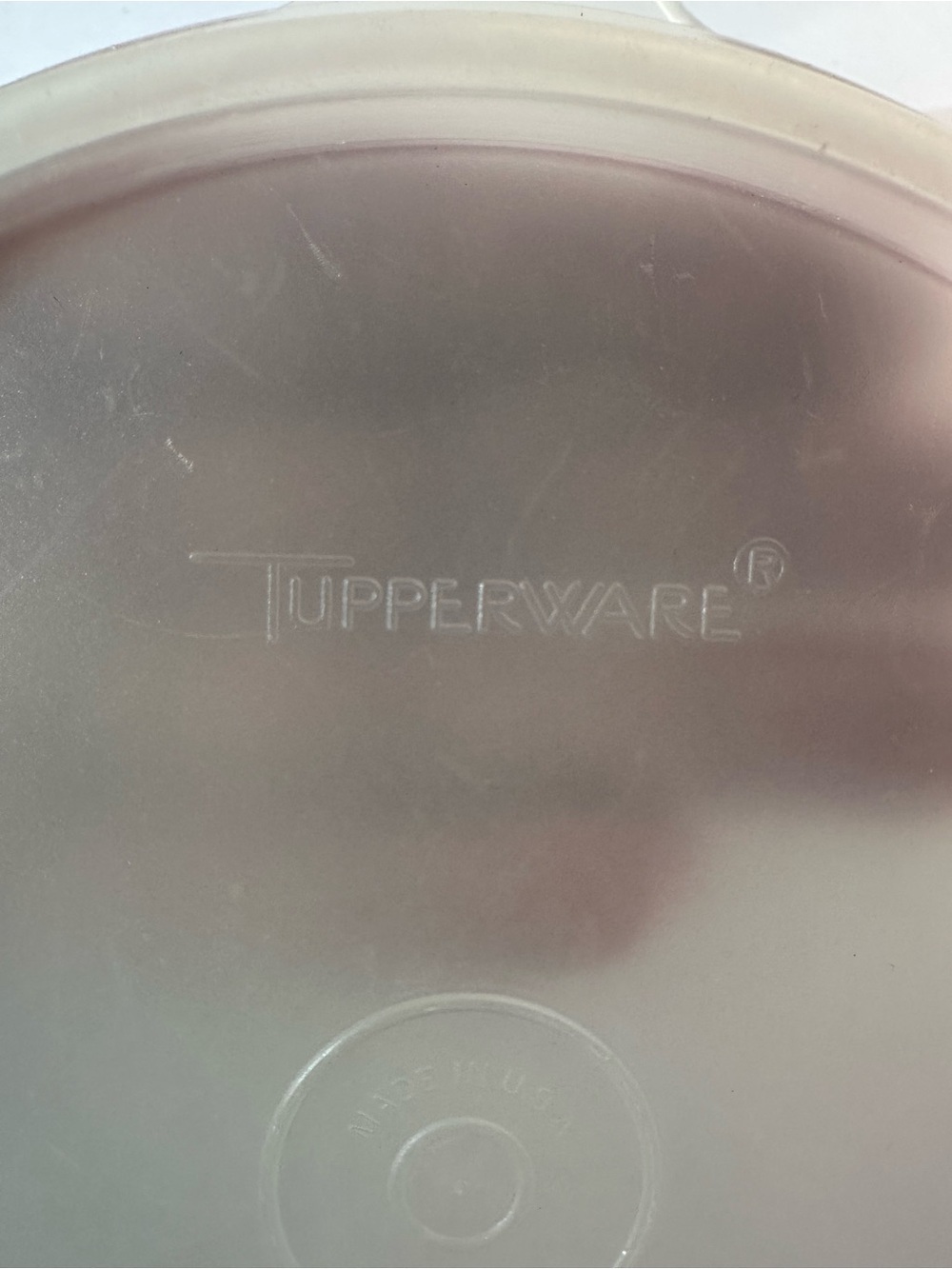 Vintage Lot Of 2 Tupperware Sheer Clear Replacement Lids 227 & 238 Preowned - Picture 4 of 8